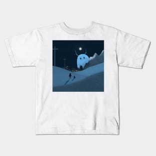 Friendly Moon Monster Kids T-Shirt